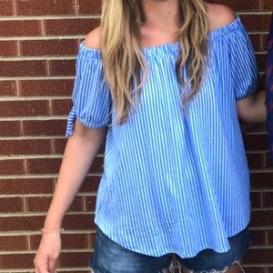 Super flattering off-the-shoulder blouse